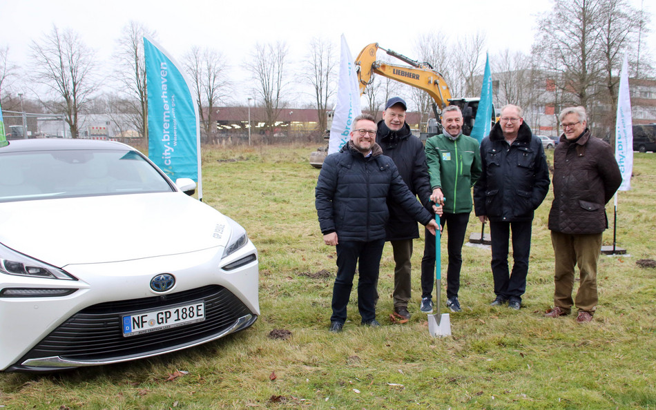 Baustart für erste öffentliche Wasserstofftankstelle in Bremerhaven